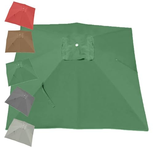 KGPGNYMYHA Telo Di Ricambio Per Ombrellone Da Giardino Esterno Tessuto Di Ricambio Per Ombrellone Decentrato 3×4m Copertura Di Ricambio Per Ombrellone Da Mercato(Green,4x3m (13x9.8ft))