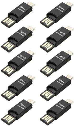 Onchdbfhuu 10X USB 3.1 Type C USB-C to Micro-SD TF Card Reader Adapter for PC Cellphone