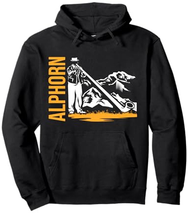 Alphorn Naturhorn Svizzera Felpa con Cappuccio