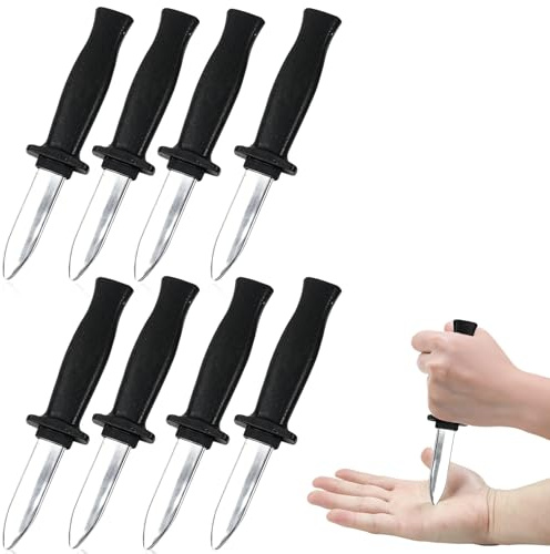 ZHITENG 8 Piezas Cuchillo Falsos Retráctil de Plástico 18×4 cm