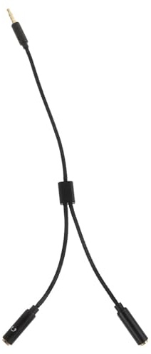 SOIMISS Cavo Splitter Audio per Cuffie e Microfono 3,5mm Doppio Jack Femmina in Nylon Resistente e Rame, Plug And Play per PC e Dispositivi Audio