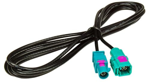tomzz Audio 1600-012 Fakra Antennen-Verlängerung 2m 200cm Fakra (M) Stecker auf Fakra (F) Buchse Kabel RG174 Typ Z codiert