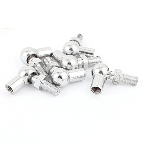 sourcing map 6stk. Gelenkkopfkugellager Recht-Hand Innengewinde M8x1,25mm | Kugelpfanne Endfitting, Mit Bolzen, und Recht-Hand Außengewinde M8x1, 25mm
