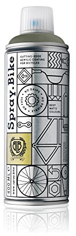 SPRAY.BIKE Fahrrad Lackspray - olivgrün Matt (LONDON- Parsons Green) in 400 ml Spraydose - KEINE GRUNDIERUNG notwendig - Fahrrad Lack, Sprühlack, Acryllack, Lack Spray