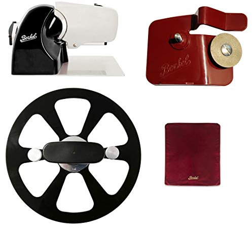 Berkel - Home Line 250 + housse trancheuse rouge + disque enlever lame + accessoire affûteur pour Home Line (Noir)