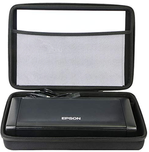 co2CREA Hart Tasche für Epson Workforce WF-110W / WF-100W tragbarer mobiler Tintenstrahldrucker Case Etui Tragetasche (Nur Hülle)
