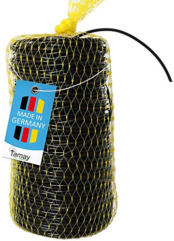 Tamay Hohlschnur Premium 100m Bindeschlauch Ø 3mm aus Kunststoff, im praktischen Netz Elastisches Bindematerial mitwachsend zum Anbinden von Ästen, Bäumen und Pflanzen