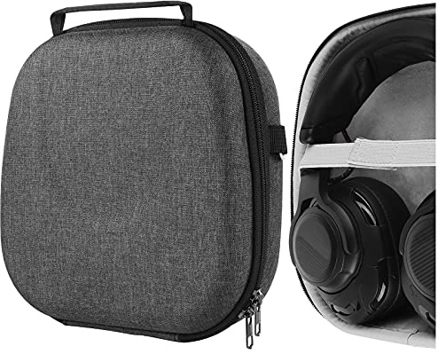 Geekria Shield Headphones Case Compatible with JBL Quantum One Gaming, Quantum 800/600/300 Case, Replacement Hard Shell Travel Carrying Bag with Cable Storage (Dark Grey)