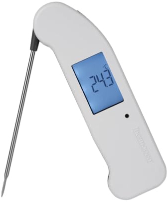 SuperFast Thermapen ONE Thermometer (WHITE) - Digital Instant Read Meat Thermometer for Kitchen, Food Cooking, Grill, BBQ, Smoker, Candy, Home Brewing, Coffee, and Oil Deep Frying