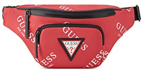 GUESS Unisex Original-Logo Designer, Bauchtasche, Reisetasche, Rot/Ausflug, einfarbig (Getaway Solids)