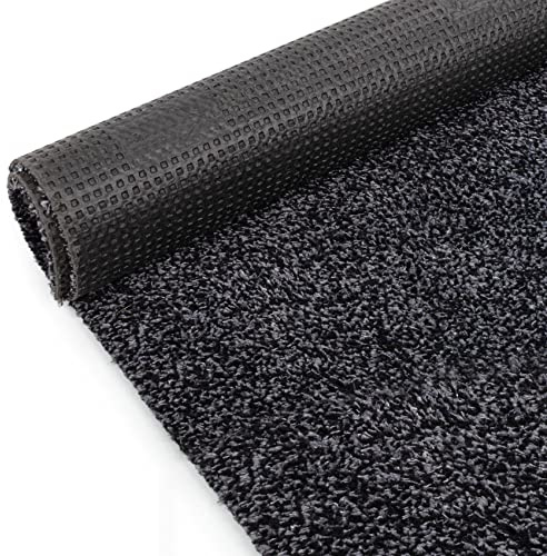 ANRO Schmutzfangmatte Teppich Läufer Flurläufer Bodenbelag Schmutzfangläufer Sauberlaufmatte Meterware Dover Anthrazit 160x100cm