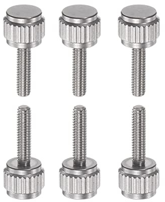 sourcing map 10pcs Vernier Calipers Locking Screws M2.5x10mm Round Flat Head Knurled Thumb Knob Bolts