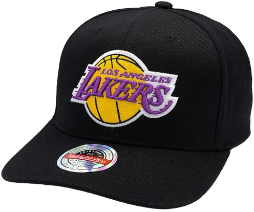 Mitchell & Ness Classic Red Team Logo Snapback Basecap - Los Angeles Lakers, Einheitsgröße, verstellbar, Herren, Frauen, Kinder, Unisex, Frühling, Sommer, Herbst, Winter