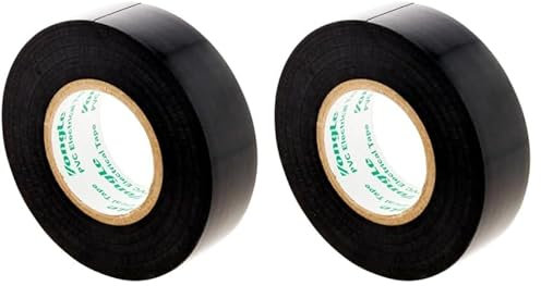 Zenitech - Rollo adhesivo de 19 x 20 m, color negro (Paquete de 2)