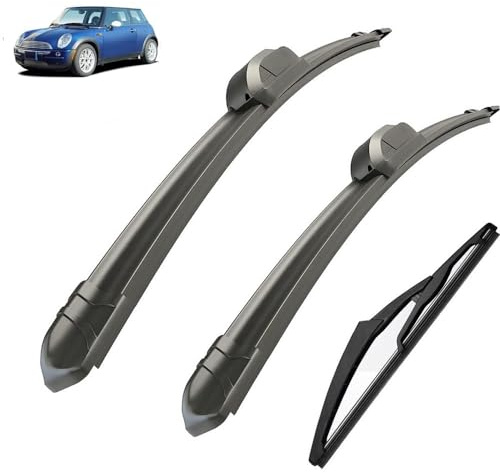 Essuie-glace de voiture compatible avec MINI Mini One Cooper SD Hatch F55 F56 2013-2019 Balais d'essuie-glace avant arrière de voiture Essuie-glaces de pare-brise automatique 19+18+10 (Color : 3