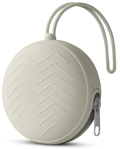 Aolso Boîte à Tétine en Silicone Pour Bébé, Rangement Pour Tétine, sac Tétine sans BPA, Boîte de Rangement Tétine Portable, Boîte Tétine étanche, Filles et Garçons (Gris clair)
