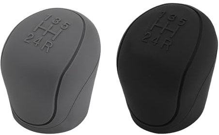 XFYKSTT Protector de La Cubierta de La Perilla de La Palanca de Cambios Del Coche de Silicona, Cubierta de Perilla de Cambio de Coche, Funda de pomo de cambio para coches de 5 velocidades, 2 Piezas