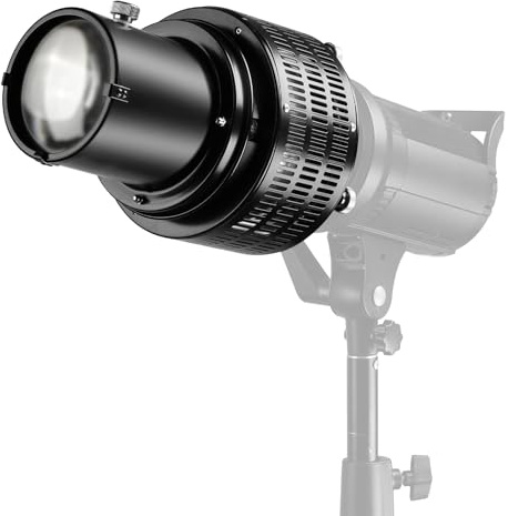 Soonpho Optisches Snoot Bowens Mount Projektor-Befestigungsset mit 8 Gobos-Farben und 10 Grafikeinsätzen, für Studio-Stroboskoplicht, Blitzlicht, Snoot Light Shaping und kreative Aufnahmen