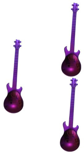 IMIKEYA 3pièces Cuillère à Café Acier Forme De Guitare Ustensile De Cuisine Pratique Pour Mélanger Café Thé Et Desserts