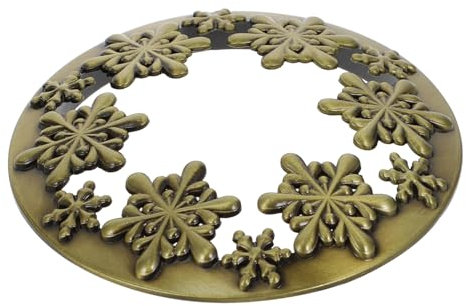 VILLFUL Aromatherapy Cover for Candle Jar Lid Creative Christmas Themed Snowflake Design Zinc Alloy Material for Home Decor and Aromatherapy Use