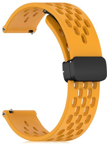 CeiBand Silikonarmband för 20 mm 22 mm, ersättningsarmband med magnetiskt spänne, armband för män och kvinnor, vattentät sport ersättning klockarmband, 22mm