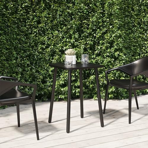 Xichuzi Gartentisch, Buffettisch, Garten Esstisch, Multifunktionstisch, Terrassentisch, Picknicktisch, Spieltisch, Flohmarkttisch, Anthrazit 50x50x71 cm Stahl