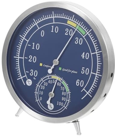 CANIGHT Analog Thermometer Hygrometer Aus Edelstahl Präzises Temperatur Und Feuchtigkeitsmessgerät Für Sauna Und Outdoor Langlebig Und Benutzerfreundlich
