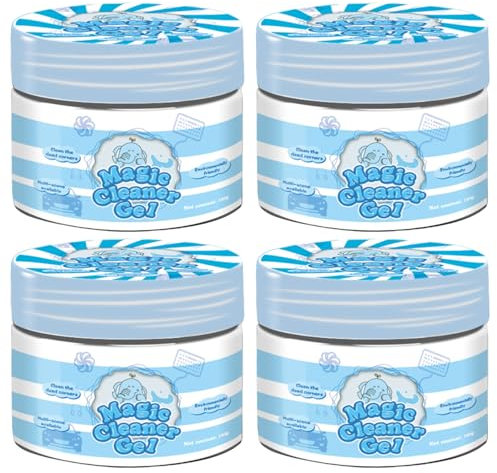 Gel nettoyant pour voiture, 4 pièces, pâte adhésive parfumée pour grille d'aération, porte-gobelet, etc., nettoyant intérieur de voiture portable et réutilisable, multi-usages, pour clavier, ventilate