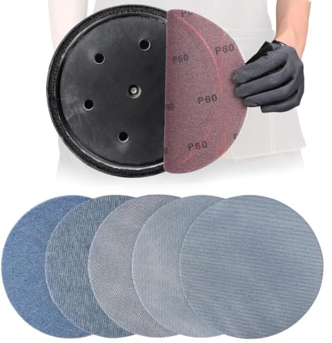 KQCXIK 25 PCS Disque de Poncage Maille 225mm, Céramique Abrasif Multi Grain | 60 80 120 180 240. Ponçage Propre, Anti-Encrassement Pour Ponceuse Girafe/Murale 225mm. Idéal Plâtre, Plafonds, Murs