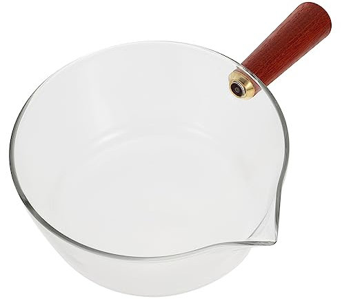 Mikikit Cacerola Para Leche Grande Mango De Madera, Olla Para Calentar Multifuncional, Acero Inoxidable, Ligera y Práctica, Para Bebés y Cocina Diaria