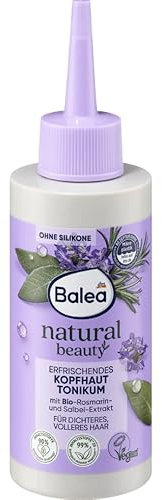 Natural Beauty - Tonico rinfrescante per cuoio capelluto, balea con rosmarino biologico ed estratto di salvia, per capelli più densi