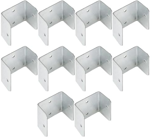 Zwinger-Klemmen, U-förmige Klemmhalterung, Multi-Winkel-Befestigung, rostfrei, stabiler Flächenschutz, Halterung für Gartenzaun, Bauernhof-Trennwand, Gartenbau, Holzbearbeitungsstrukturen, 3,5 x 3,5 x