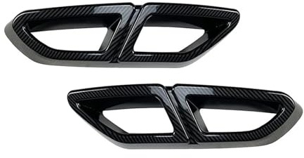 MEIZIYU 2Pcs Tail Muffler Pipe Output Cover Trim,Fit For VW, Fit For Passat, B8 2016-2019 ABS Rear Exhaust Pipe Cover Trim Decorative Accessories Tailpipe Muffler Cover(Carbon fiber)