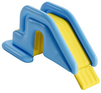 Dualoai Toboggan Aquatique Gonflable, Accessoires pour Piscine, Polyvalent, avec Pompe à Pied, Professionnel, pour Usage Intérieur et Extérieur, Bleu Clair