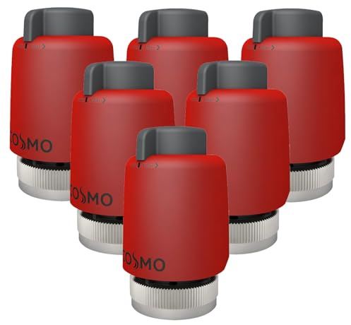 6x COSMO Stellantrieb 230 V – IP54, M30×1,5 mm, stromlos zu mit manueller Arretierung – CTS230N – Heizungs-/Klimatechnik
