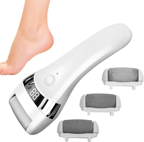 Removedor Eléctrico de Callos para Pies Batería Recargable con Display, 3 | Eléctrica para Callos Para Cuidado De Talones Secos Con Grietas Piel Muerta Casa Viaje Spa