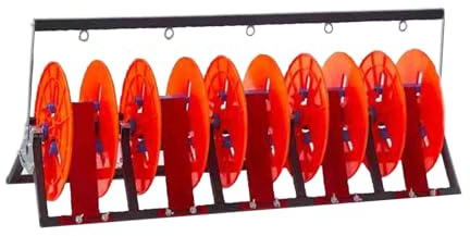 Folding Wire Spool Rack Dispenser for 1-5 Reels, Multi-Axle Cable Organizer, Holds Up to 10mm Wire, Ideal for Garage Workshop Storage