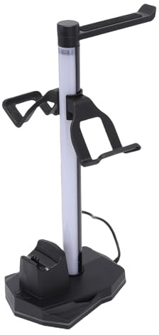 RGB Headphone and Controller Stand with Charging Dock and USB C Port for Stylish Gaming Setup
