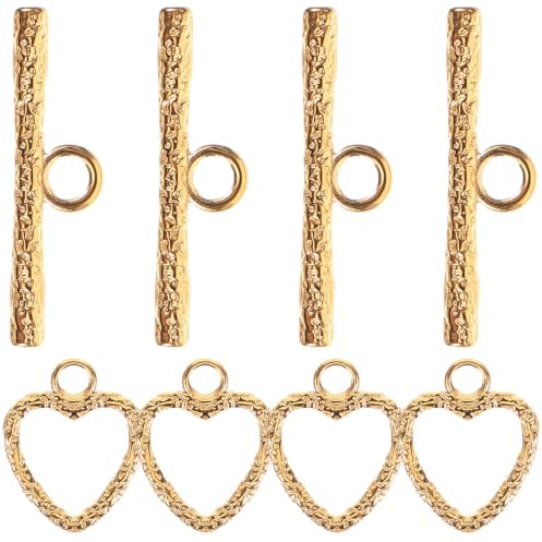 DEARMAMY Lot de 2 de Fermoirs en Acier Inoxydable pour Bracelets et Colliers Accessoires de Connexion Résistants la Décoloration Fabrication de Bijoux Délicate et Unique