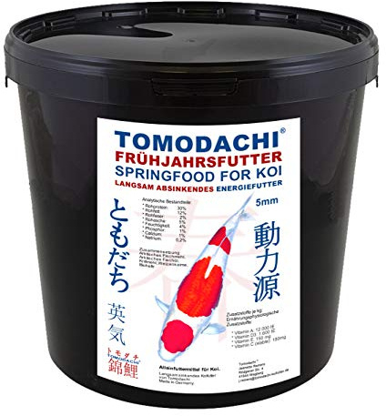 Frühjahrsfutter für Kois und Teichfische Sinkfutter Koi Energiefutter hochverdaulich mit arktischen Rohstoffen gegen Energiemangel bei Koi im Frühjahr 5mm 3kg Eimer