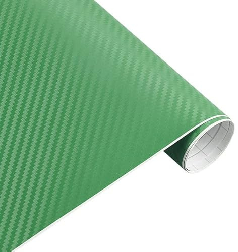 Könighaus (7,23€/m2 Grün 3D Carbon Autofolie 200 x 152 cm blasenfrei mit Anleitung