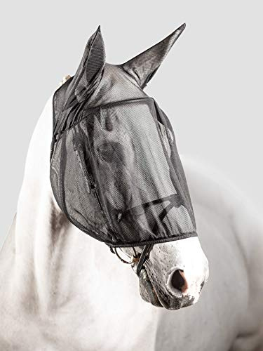 Equiline Fliegenmaske Zum Reiten Oder Fahren, Extrem Leichte Fliegenhaube Größe XL