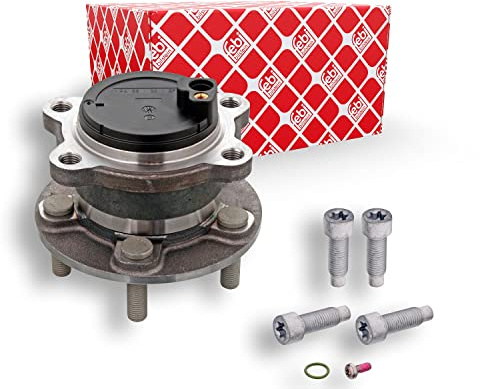 Febi bilstein 102787 Kit de roulement de roue avec moyeu, anneau d'impulsion ABS et matériel de montage, 1 pièce.