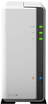 Synology Servidor NAS DiskStation DS120j, Marvell Armada 3700 88F3720, memoria DDR3L de 512 MB, 2 TB SATA, software Synology DSM