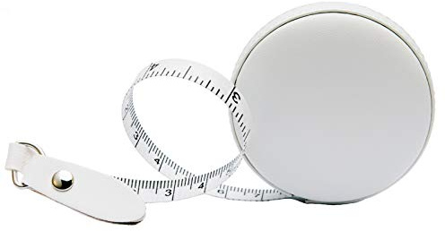 DTXLX Massband Weiss 1.5m | Maßband Körper Leder Versenkbares, Kleines Nähbandmaß für Schneider und Designer