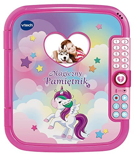 Trefl VTech - Magisches Tagebuch, Interaktives Spielzeug, Einzigartige Notiz, Tagebuch für Foto, Geheimnisse schreiben, Mathematische Rätsel, Spielzeug für Mädchen, für Kinder ab 6 Jahren