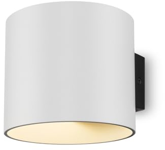MAYTONI Rond Wandleuchte innen – Zylinder Wandlampe – Deko Lampe GU9 - Leuchte aus Aluminium - Wohnzimmerlampe, Schlafzimmerlampe, Flurlampe - Weiß