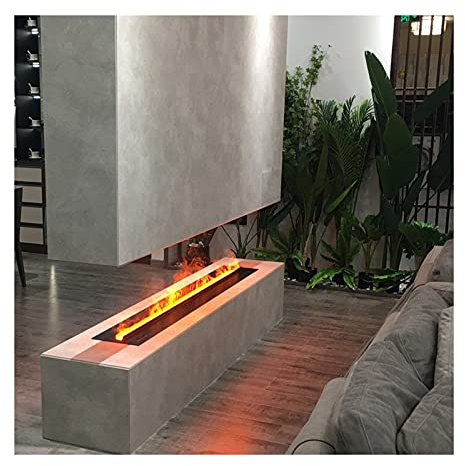 Eldstäder 39.4 /47.2 Elektrisk eldstad Ultra-tunn panel Inbyggd simuleringsflamma fjärrkontroll Öppen spis med LCD-pekskärm och fjärrkontroll for hem och kontor falsk eldstad (Size : 39.4)