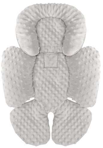 KAKIBLIN Infant Car Seat Insert, Carseat Head Insert & Body Support for Newborn, 2-in-1 Reversible Newborn Car Seat Cushion, Soft Stroller Insert for Car Seats, Bouncer, Strollers, Swing