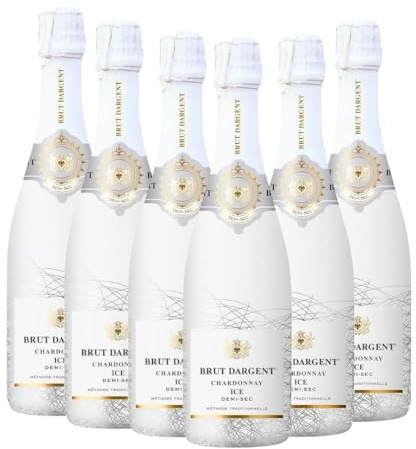 Brut Dargent Ice Chardonnay | 6 x 0,75 L | 11% Vol. | Genussvoll eiskalt servieren | Eleganter Schaumwein | Ideal als Aperitif | Perfekt für besondere Anlässe